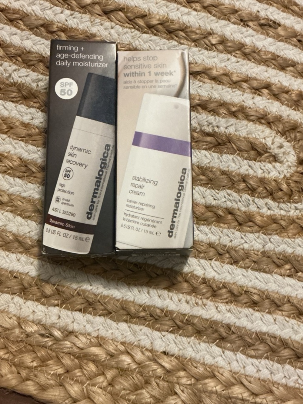 dermalogica black & white (with purple accent) skincare duo